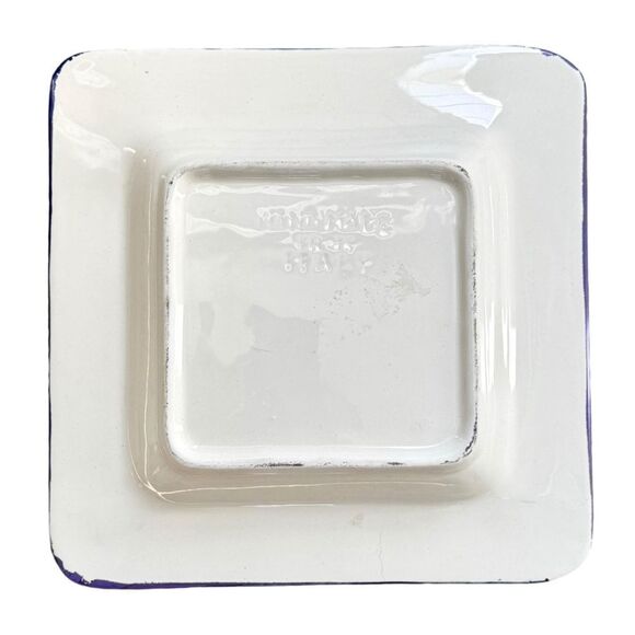 Vintage Square Decorative Unique Pottery Dish Plate. Ashtray. - Picture 7 of 10